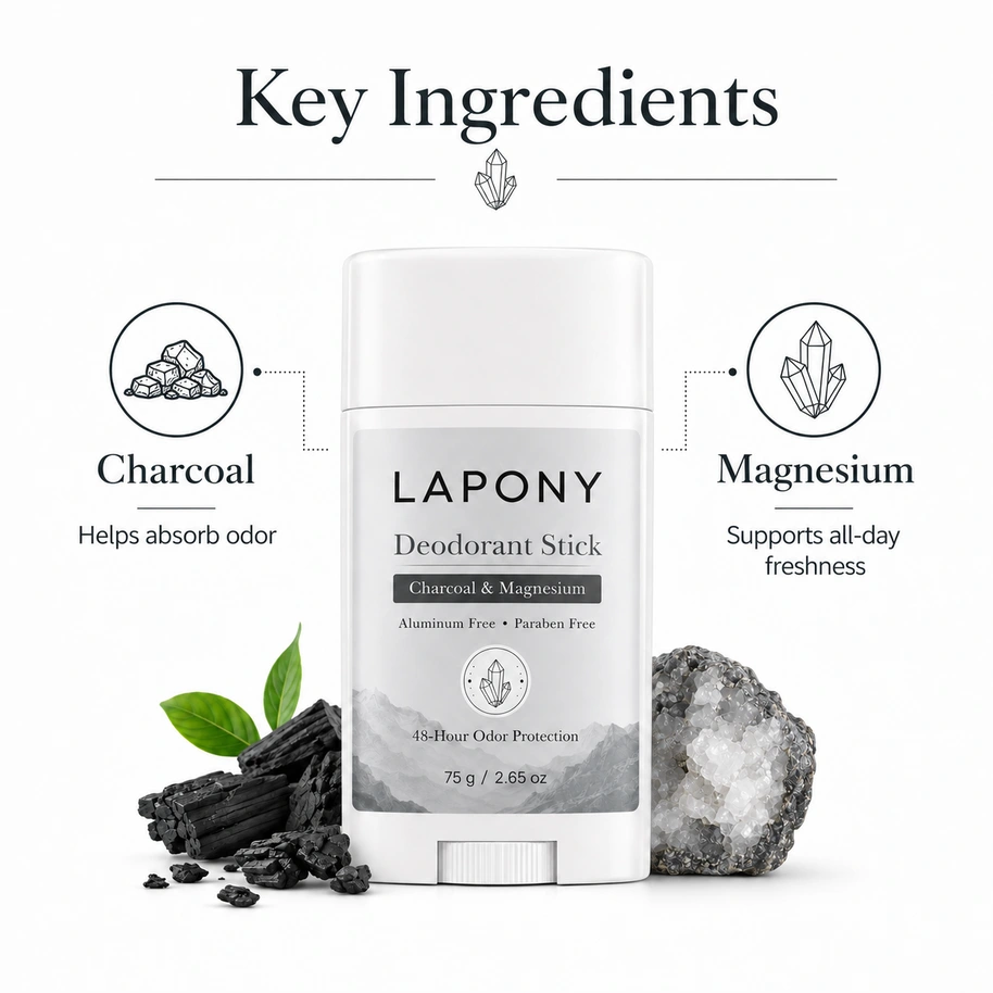 Private Label Charcoal & Magnesium Deodorant Stick image 4