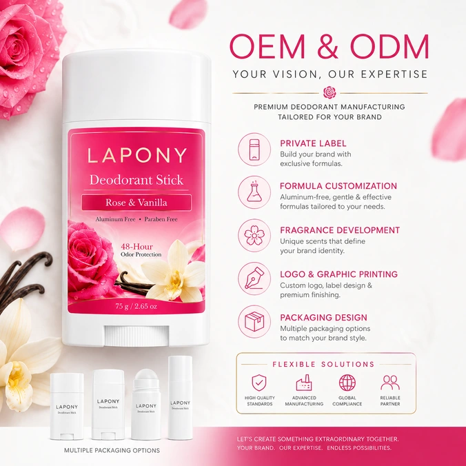 Private Label Rose & Vanilla Deodorant Stick image 7