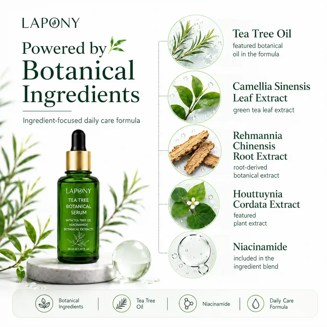 Private Label Tea Tree Botanical Face Serum image 3