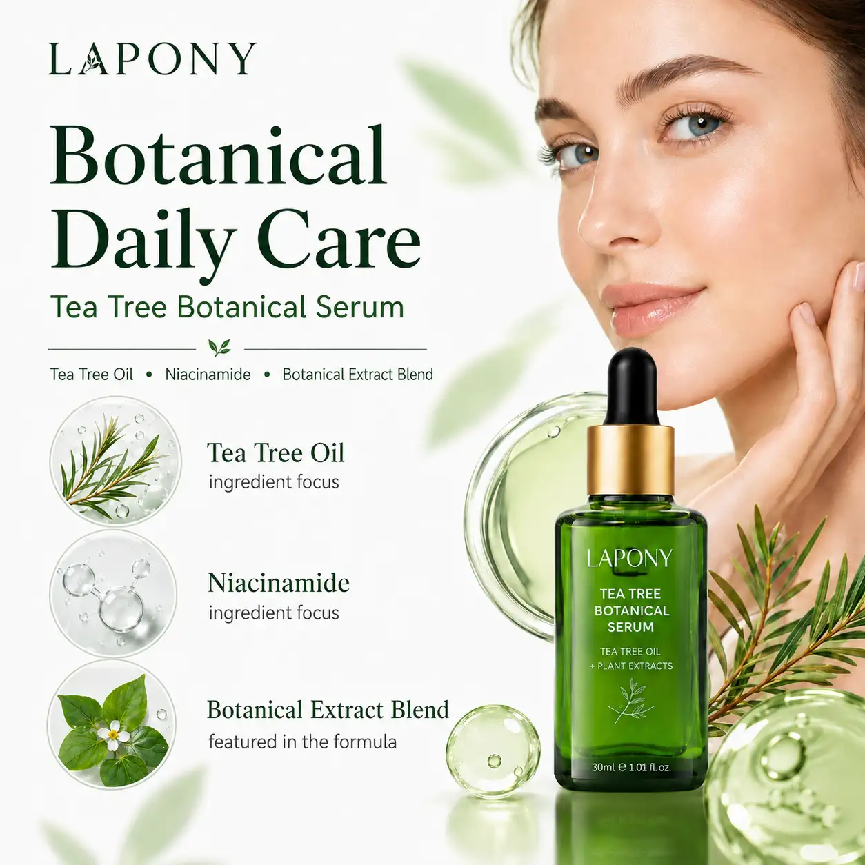 Private Label Tea Tree Botanical Face Serum image 4