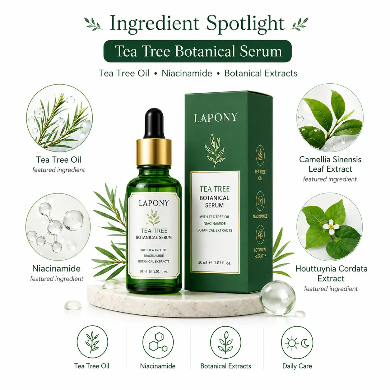 Private Label Tea Tree Botanical Face Serum image 5