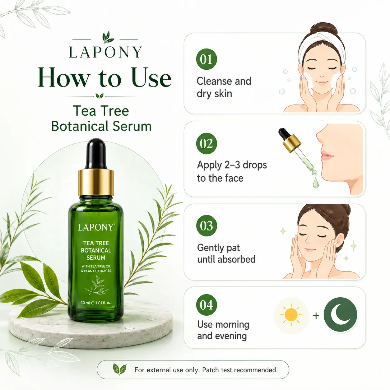 Private Label Tea Tree Botanical Face Serum image 7