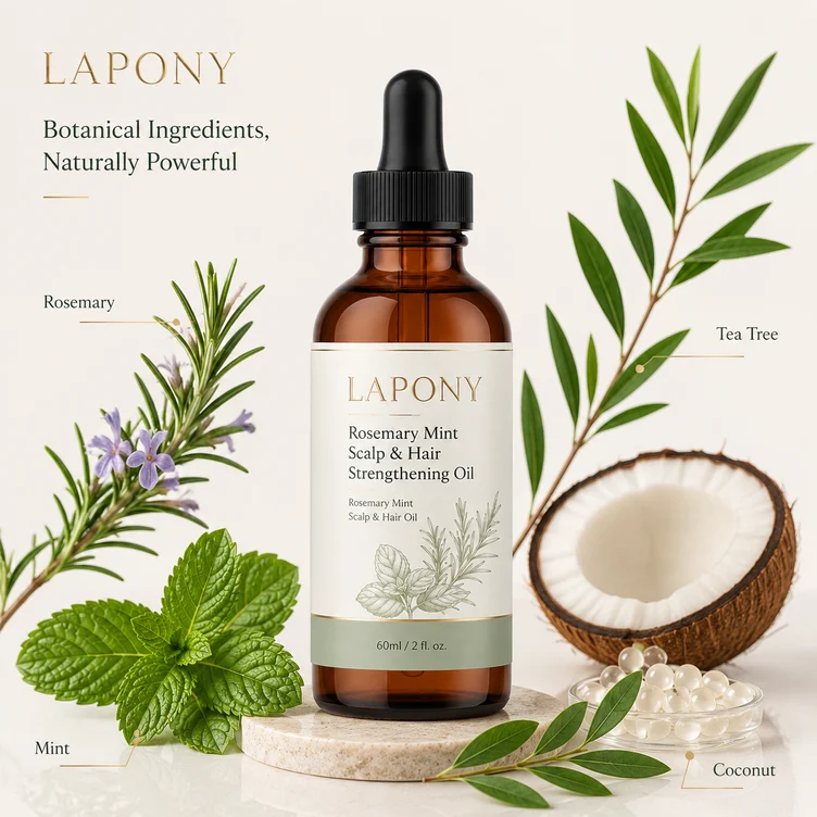 Private Label Rosemary Mint Botanical Scalp & Hair Oil image 3
