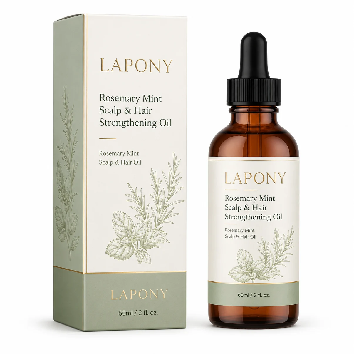 Private Label Rosemary Mint Botanical Scalp & Hair Oil