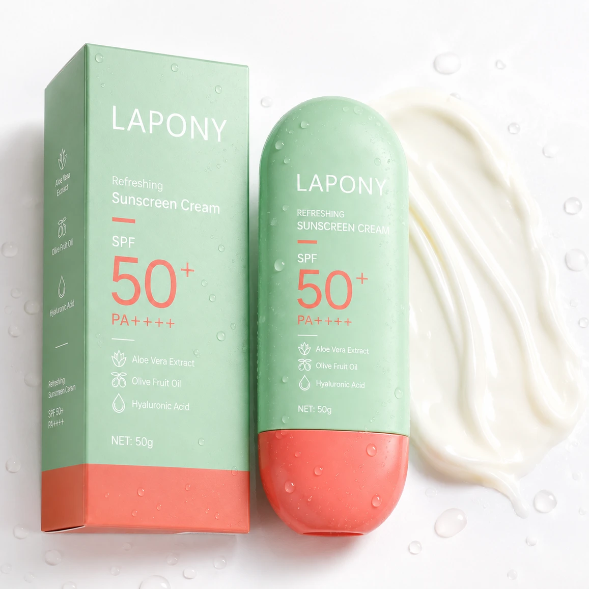 Private Label Refreshing Sunscreen Cream SPF50+ image 2