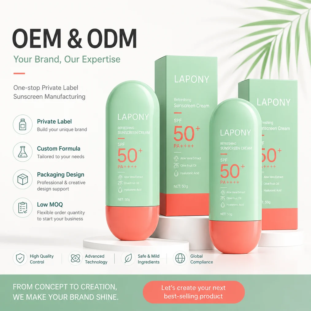 Private Label Refreshing Sunscreen Cream SPF50+ image 4