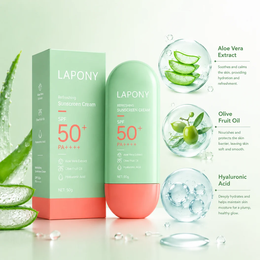 Private Label Refreshing Sunscreen Cream SPF50+ image 6