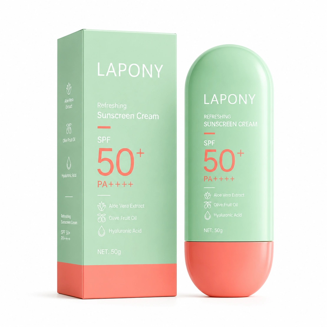 Private Label Refreshing Sunscreen Cream SPF50+