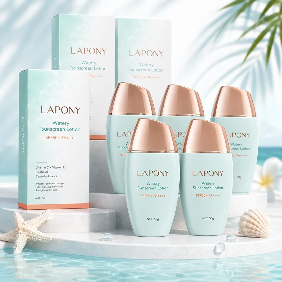 Private Label Vitamin Watery Sunscreen Lotion SPF50+ image 4