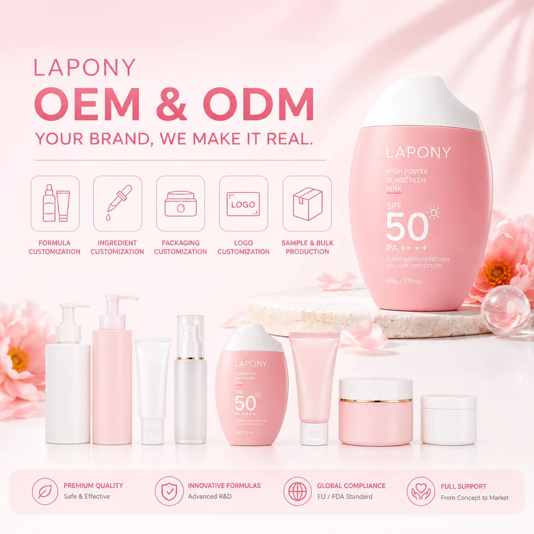 Private Label Pink Sunscreen Cream SPF50+ image 6