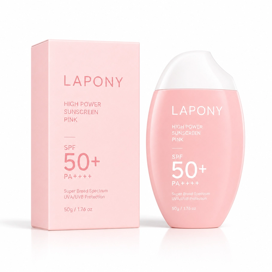 Private Label Pink Sunscreen Cream SPF50+