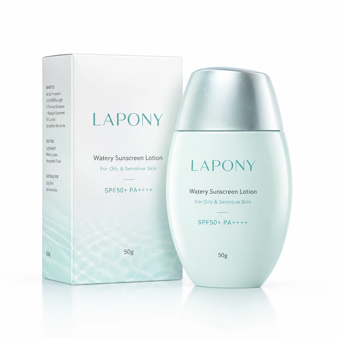 Private Label Lightweight Watery Sunscreen Lotion SPF50+