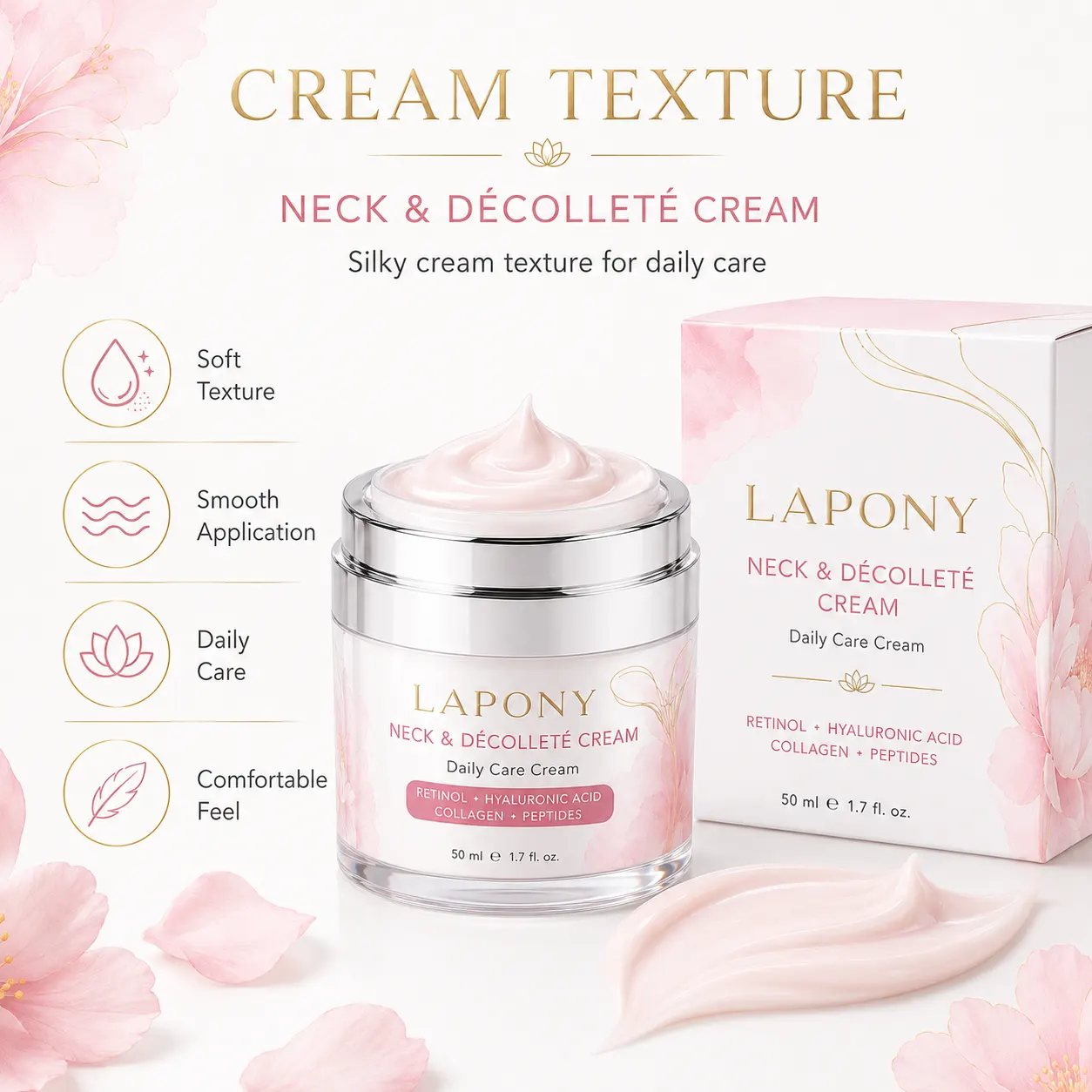 Private Label Retinol Collagen Neck & Décolleté Cream image 3