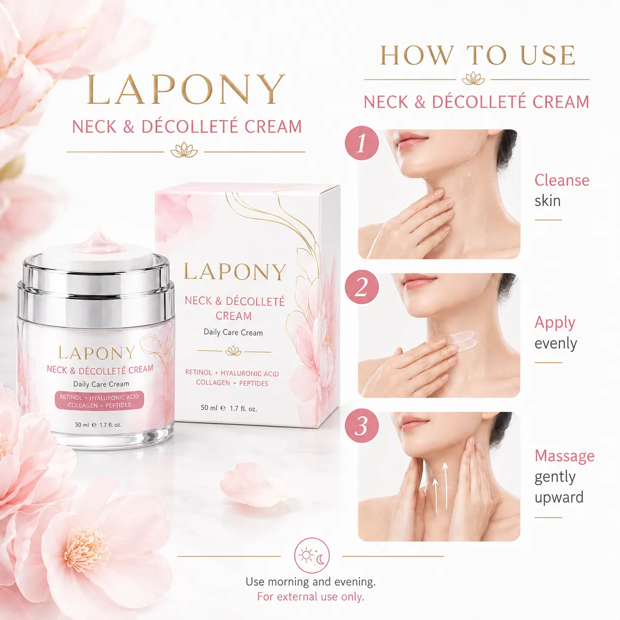 Private Label Retinol Collagen Neck & Décolleté Cream image 4
