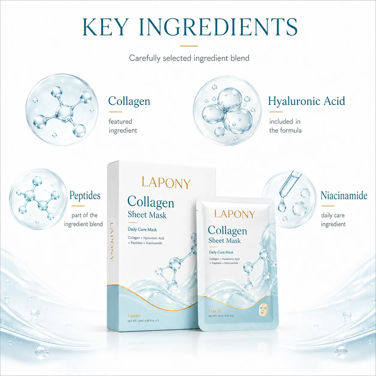 Private Label Collagen Hydrating Sheet Mask image 2